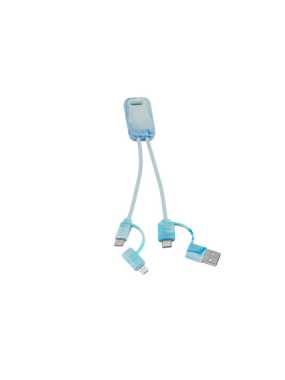 Superrýchly USB kábel 6 v 1 zo recyklovaného PET (100 % rPET) > viacfarebná