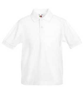 Detská polokošeľa (FRUIT OF THE LOOM Kids 65/35 Polo ) > biela > 9/11