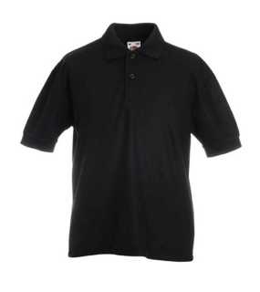 Detská polokošeľa (FRUIT OF THE LOOM Kids 65/35 Polo ) > čierna > 7/8