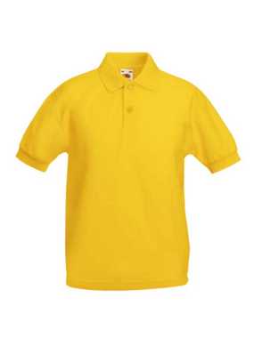 Detská polokošeľa (FRUIT OF THE LOOM Kids 65/35 Polo ) > žltá (sunflower) > 3/4