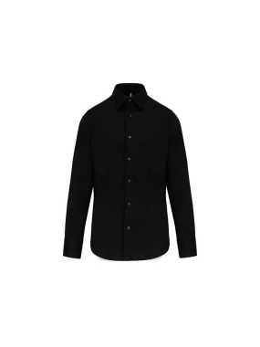 Pánska košeľa (KARIBAN MENS LONG SLEEVE SHIRT) > čierna > XS