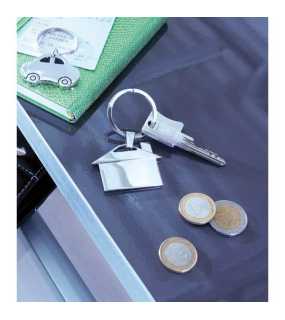 Kovová kľúčenka > strieborná