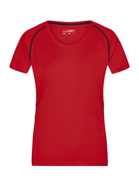 Dámske tričko(JN Ladies Sports T-Shirt) > červená / čierna > S