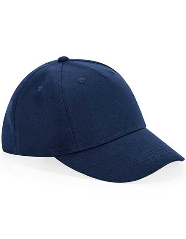5 panelová detská šiltovka (Beechfield Junior Organic Cotton 5 Panel Cap) > modrá (navy)