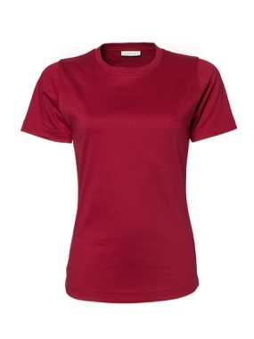 Dámske tričko (Tee Jays Womens Interlock Tee) > červená (deep) > 3XL