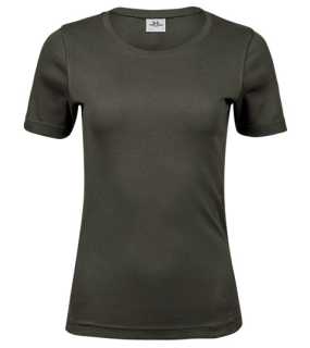 Dámske tričko (Tee Jays Womens Interlock Tee) > zelená (deep) > M