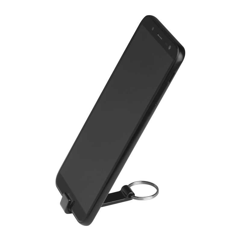 Otvárač fliaš a držiak na mobil s kľúčenkou > čierna