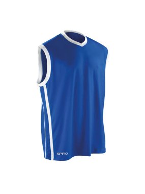 Pánske tielko(SPIRO BASKETBALL MENS QUICK DRY TOP) > modrá (royal) / biela > 3XL