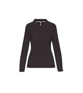 Dámska polokošeľa (LADIES' LONG-SLEEVED POLO SHIRT) > šedá (dark) > M