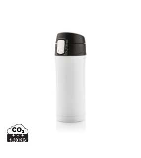 Termohrnček Easy lock z RCS recyklovanej ocele > biela