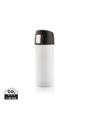 Termohrnček Easy lock z RCS recyklovanej ocele > biela