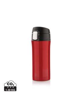 Termohrnček Easy lock z RCS recyklovanej ocele > červená