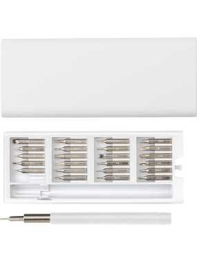 Sada ABS a kovových skrutkovačov > biela