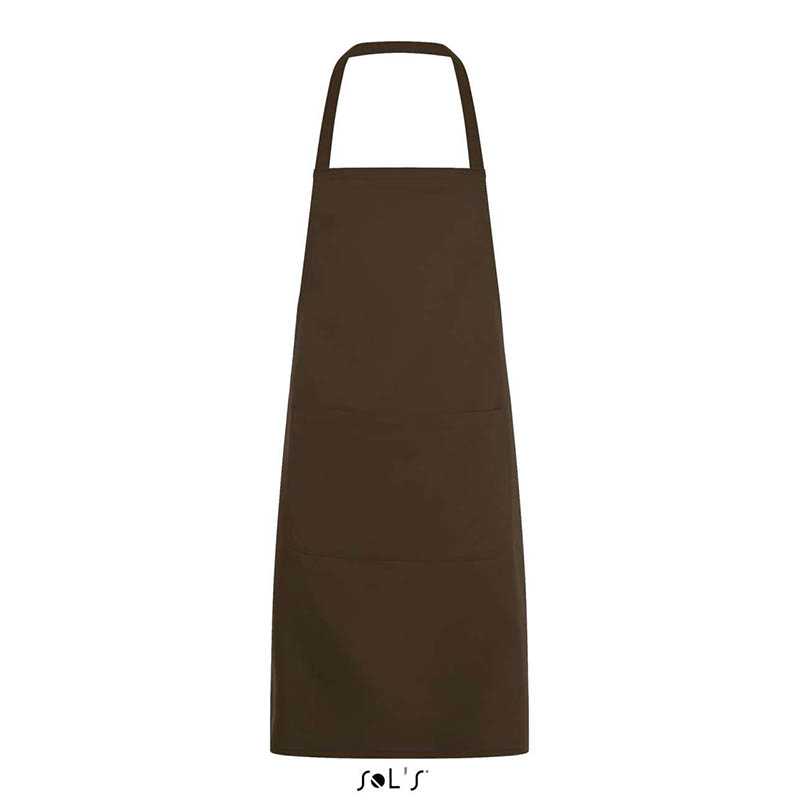 Zástera(SOL'S GRAMERCY LONG APRON WITH POCKET) > hnedá (chocolate)