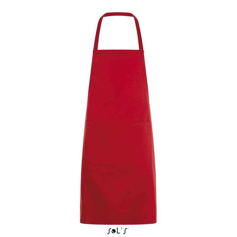 Zástera(SOL'S GRAMERCY LONG APRON WITH POCKET) > červená