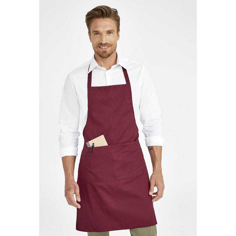 Zástera(SOL'S GRAMERCY LONG APRON WITH POCKET) > červená