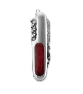 Vreckový nôž 9 nástrojov "SCHWARZWOLF" > strieborná / drevo