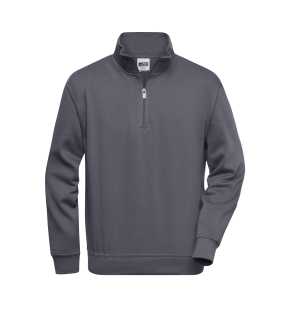 Pánska mikina (JN Workwear Half Zip Sweat) > šedá (carbon) > L