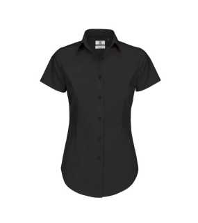 Dámska košeľa (B&C BLACK TIE SSL/WOMEN) > čierna > S