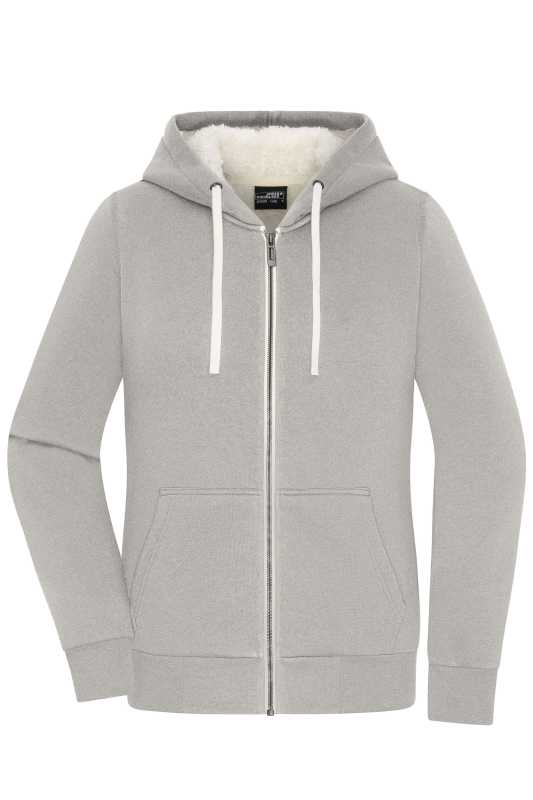 Dámska mikina (JN Ladies' Doubleface Jacket) > šedá (lightmelange) / prírodná > S