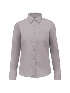 Dámska košeľa (KARIBAN LADIES LONG SLEEVE SHIRT) > strieborná > XL