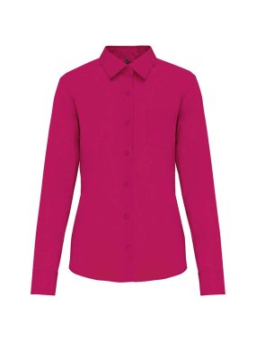 Dámska košeľa (KARIBAN LADIES LONG SLEEVE SHIRT) > ružová (fuchsia) > XS