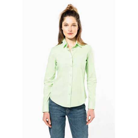 Dámska košeľa (KARIBAN LADIES LONG SLEEVE SHIRT) > strieborná > XL