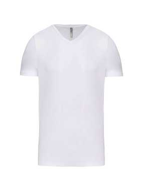 Pánske tričko (KARIBAN MEN'S SHORT-SLEEVED V-NECK T-SHIRT) > biela > S