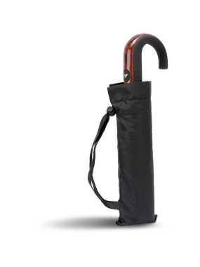 Skladací dáždnik (KIMOOD CLASSIC J HANDLE FOLDABLE UMBRELLA) > čierna