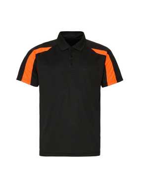 Pánska polokošeľa (Just Cool CONTRAST COOL POLO)>čierna (jet) / oranžová (electric)>2XL