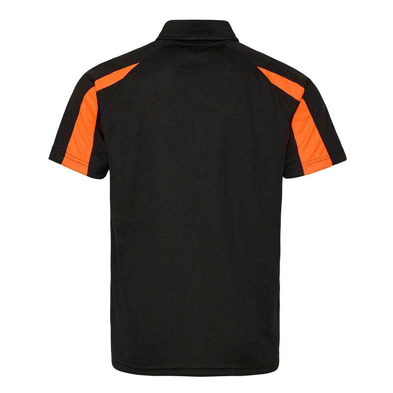 Pánska polokošeľa (Just Cool CONTRAST COOL POLO)>čierna (jet) / oranžová (electric)>2XL