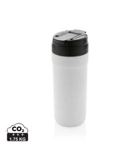 Termo fľaša z RCS recyklovanej ocele s duálnym uzáverom > biela