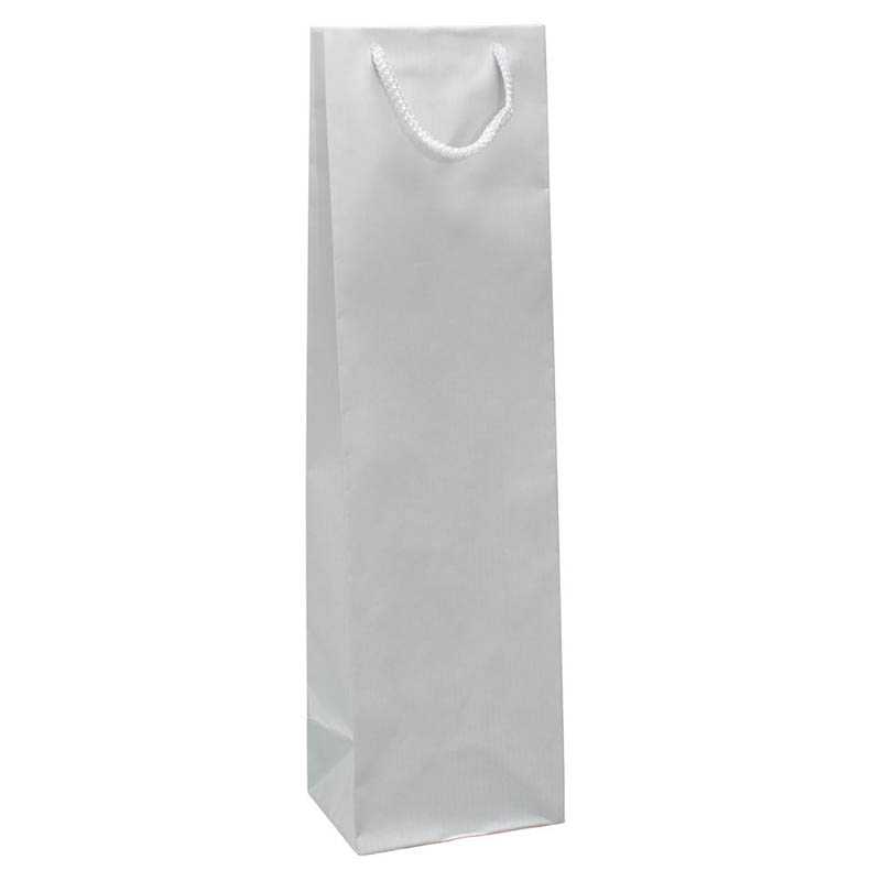 Papierová taška (Textilné ucho - kraftový papier) > biela > 11x9x40 cm