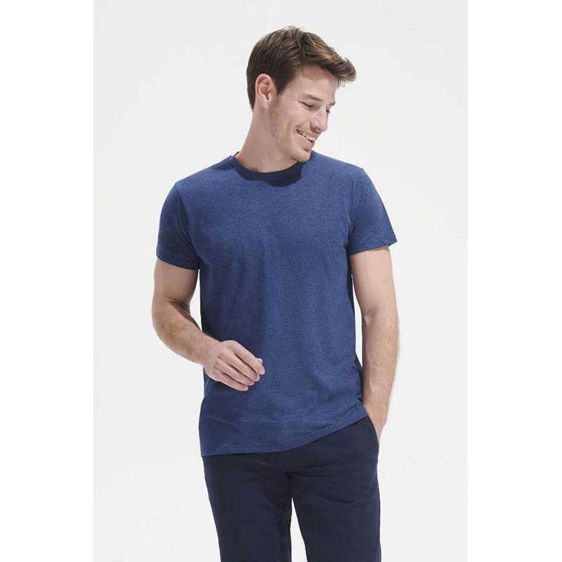 Pánske tričko (SOLS REGENT FIT) > modrá (heather denim) > 2XL