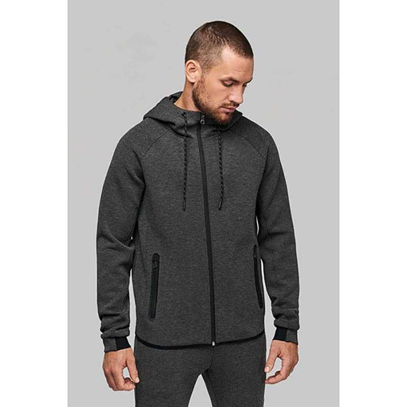 Pánska mikina (Proact"MEN'S PERFORMANCE HOODIE") > šedá (deep heather) > S