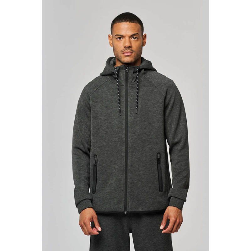 Pánska mikina (Proact"MEN'S PERFORMANCE HOODIE") > šedá (deep heather) > S