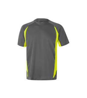 Pánske tričko (VELILLA TWO-TONE TECHNICAL T-SHIRT) > šedá / žltá (hi-vis) > M