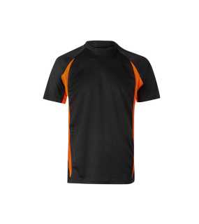 Pánske tričko (VELILLA TWO-TONE TECHNICAL T-SHIRT) > čierna / oranžová (hi-vis) > M