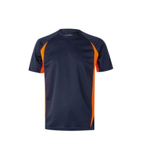 Pánske tričko (VELILLA TWO-TONE TECHNICAL T-SHIRT) > modrá (navy) / oranžová (hi-vis) > S