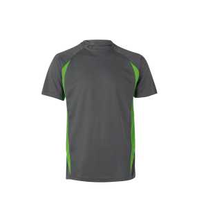 Pánske tričko (VELILLA TWO-TONE TECHNICAL T-SHIRT) > šedá / zelená (lime) > 3XL