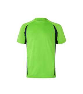 Pánske tričko (VELILLA TWO-TONE TECHNICAL T-SHIRT) > zelená (lime) / modrá (navy) > L