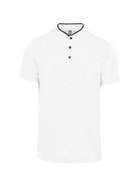 Pánska polokošeľa(Kariban MEN'S SHORT SLEEVE POLO SHIRT)>biela/modrá(navy)>S