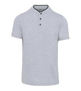 Pánska polokošeľa(Kariban MEN'S SHORT SLEEVE POLO SHIRT)>šedá(oxford)/čierna>XS