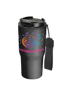 Termoska z nehrdzavejúcej ocele, 550 ml > čierna (potlač loga v cene)