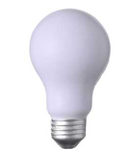 Antistresová hračka v tvare žiarovky > biela