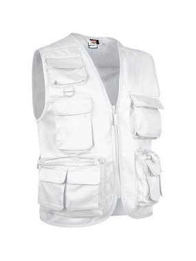 Unisex vesta (SAFARI) > biela > S