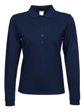 Dámska polokošela (Tee Jays Womens Luxury Stretch Long Sleeve Polo) > modrá (navy) > 3XL