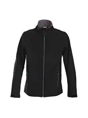 Pánska bunda (PRINTER ESSENTIALS TRIAL SOFTSHELL) > čierna > XL