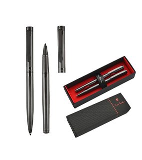 Súprava guľôčkového pera a rollera "PIERRE CARDIN" > šedá (gunmetal)