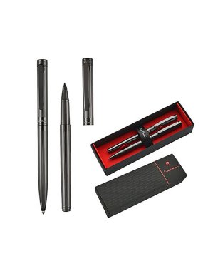 Súprava guľôčkového pera a rollera "PIERRE CARDIN" > šedá (gunmetal)